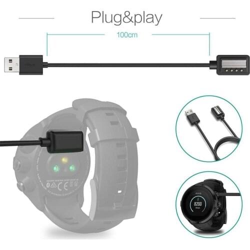 High Quality USB Charger Charging Cable for Suunto 9 Baro Suunto 9 Smart Watch D5 Spartan Sport Wrist HR Ultra Ambit 4