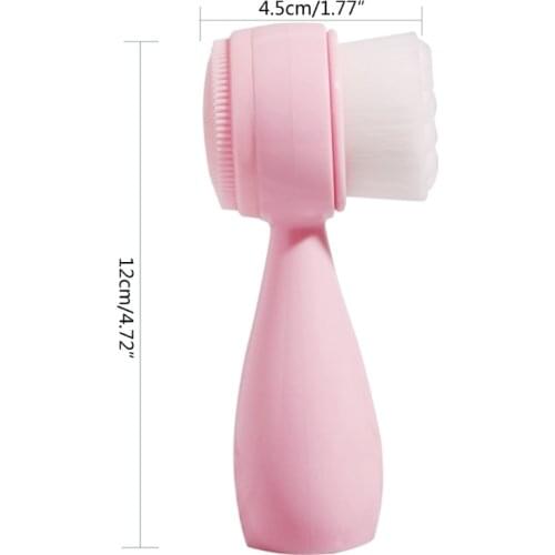 Y1UF Facial Cleaning Brush Scrubber Silicone Manual Dual Face Wash Brushes