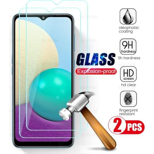 2pcs full cover screen protectors tempered glass for samsung samsunga02 galaxy02 galaxy a02 a 02 sm-a022f/dsN 6.5'' phone film