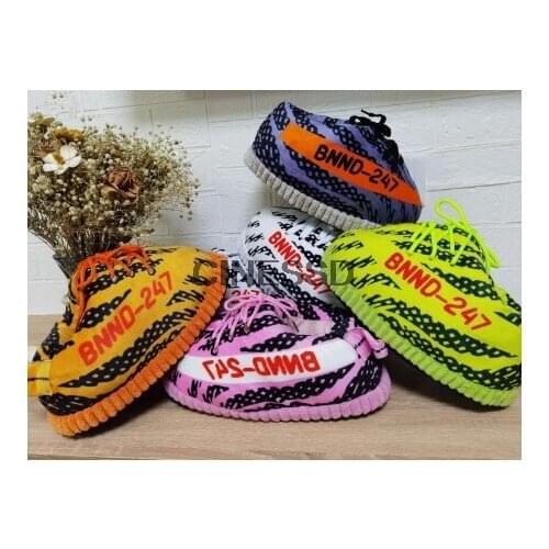 Womens Winter Cotton Slippers Foam Sneakers Warm Bread Fat Shoes Ladies Cute Slides Indoor Warm Plush Home Shoes Size 35-44 Hot