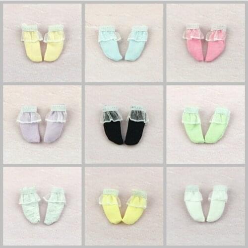 1 Pair Short Socks for ob11, obitsu 11, 1/12 bjd, holala, blyth doll socks clothes accessories