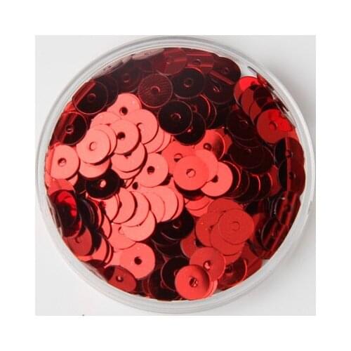 1500pcs 10mm Round Sequins PVC Flat Paillette Middle Hole Sewing,Wedding Craft,Women Kids DIY Garment Accessory Red Confetti