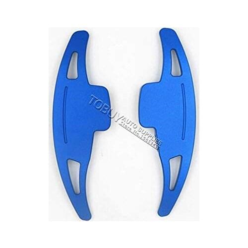 2Pcs GSD Aluminum alloy Car Steering Wheel Shift Paddle Shifter Extension for Ford Focus 2015-2017 Ford kuga 2016 2017 blue