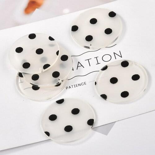 Handmade 40pcs/lot color round shape acrylic beads charms diy jewelry fashion earrings/necklace pendants accessory