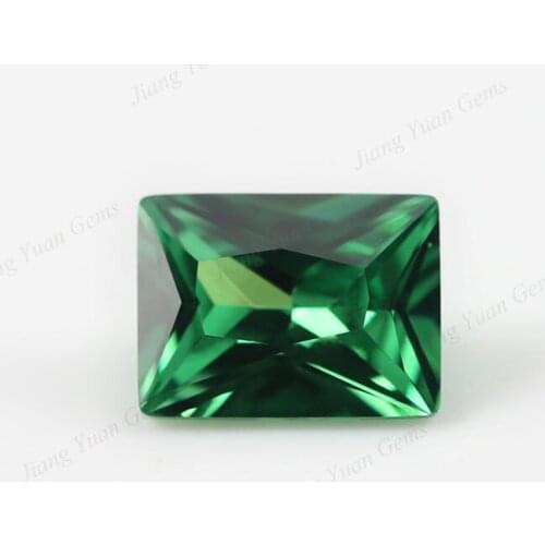 50PCS 2x4~13x18mm Rectangle Princess Cut AAAAA Green Loose Cubic Zirconia Gems CZ Stone For Jewelry Diy Stone
