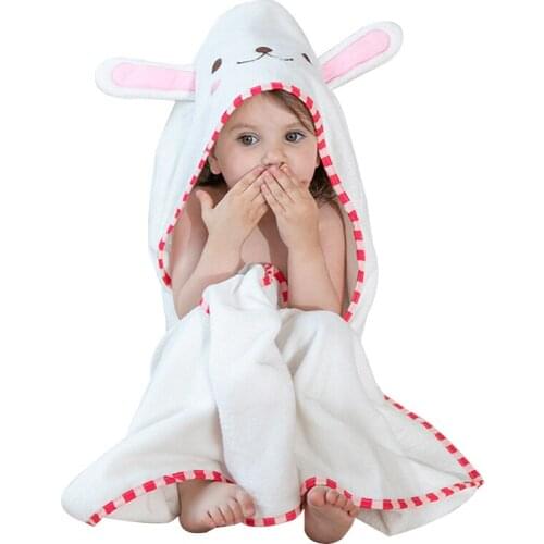 Chunke Childrens Cloak Cute Cartoon Bathrobe Bath Towel Pure Cotton Absorbent Quick-Drying Soft Baby Quilt Towel