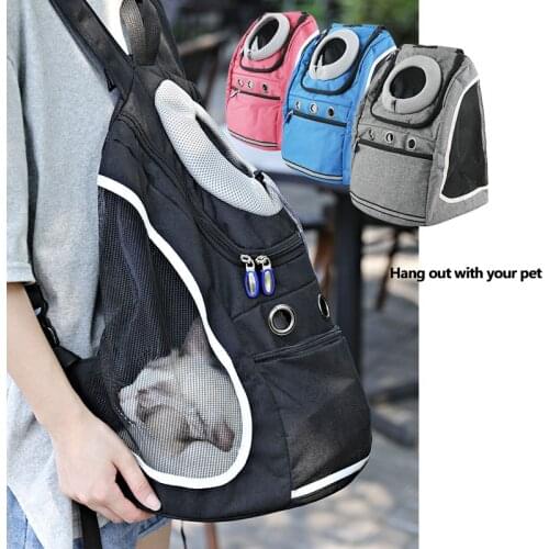 Dog and Cat Travel Transport Bag School-bag Teddy Pomeranian Backpack Portable 3 Colors Breathable and Lacing
