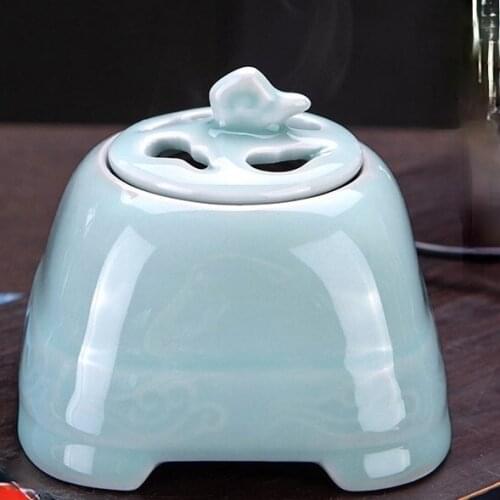 Ancient Chinese Incense Burner Eletric Ceramic Hollow Out Retro Incense Burner Exquisite Design Incensario Home Decor EI50IB