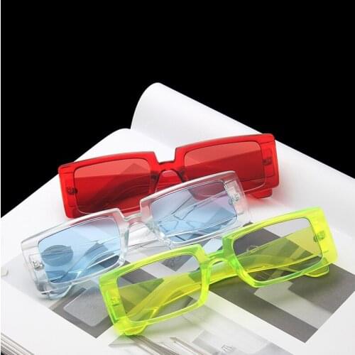 Elbru Rectangle Pinkycolor Sunglasses Outdoor Tourism Sunshade Sunscreen Europe and America Fashion Personality Sunglasses UV400