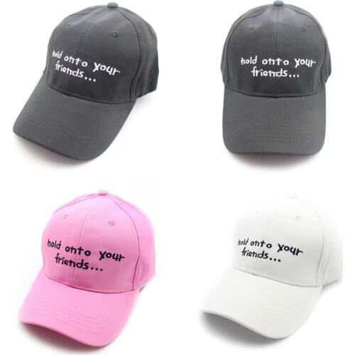 Embroidery Hold Onto Your Friend Cotton Kpop Dancing Hats Dad Hat Men Women Baseball Cap Adjustable Hiphop Snapback Caps