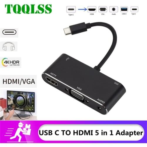 USB C TO HDMI Adapter Cable Type C to VGA USB HDMI Converter Cable for MacBook Samsung Galaxy S9/S8 Huawei USB 3.1 TO HD Cable