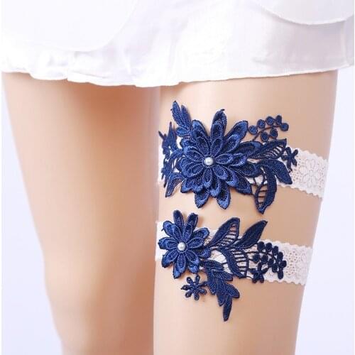 Bowknot Lace Leg Garter Bridal Legs Band Belt Set Wedding Bride Romance Cosplay Decoration