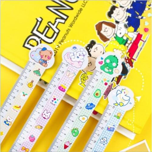 Cute Bookmark Ruler Magnetic Soft Ruler Plastic Straight Rulers Kawaii School Office Supplies Planner Accessories Student Prize