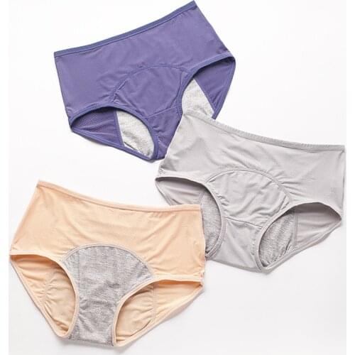 7XL Leak Proof Menstrual Panties Physiological Pants Women Underwear Period Cotton Waterproof Briefs Female Lingerie Plus Size