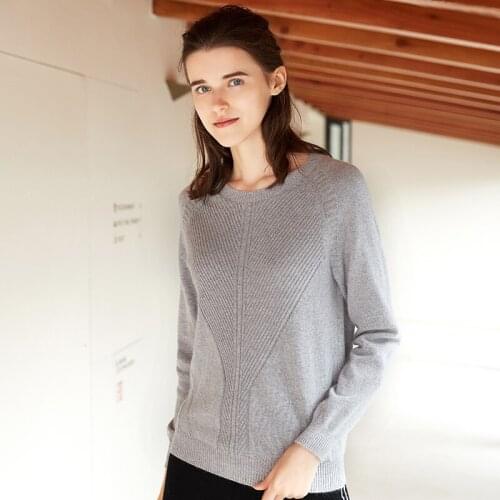 ZHILI 2018 New Autumn Winter O-Neck Simple Casual Cashmere Sweater