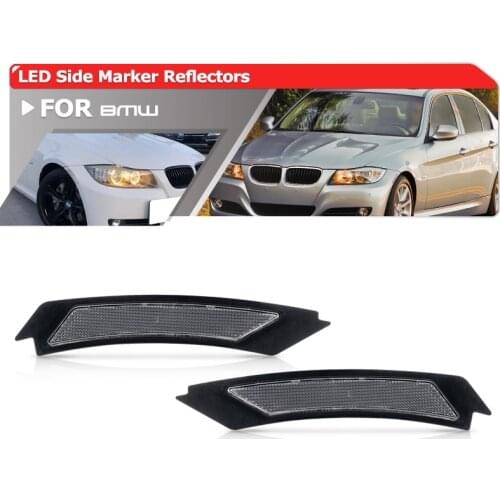 Fits For BMW 3 Series E90 E91 LCI 4D Sedan 5D Wagon 2009 2010 2011 Car Front Bumper Fender Side Marker Reflectors