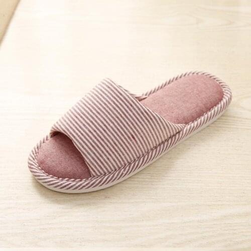 Seasons Flax Slippers Indoor Soft Women Slippers Home Floor Soft Bottom Linen Slippers Seasons Women Home Slippers