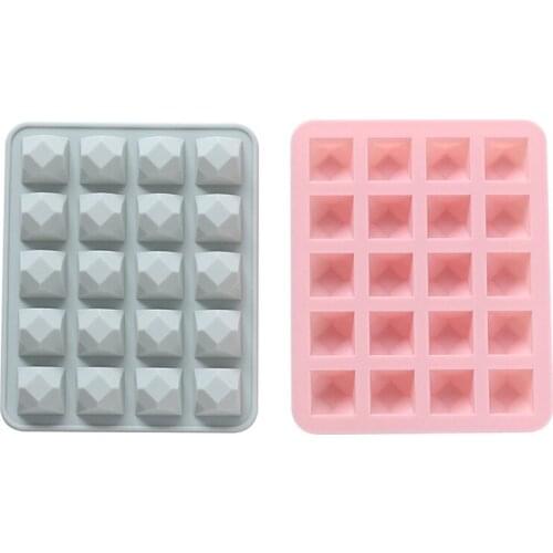 Silicone Mold Kitchen Baking 20 Grid Diamond Sharp Ice Cube Mold Cakes Decorating Tools Chocolate Pastry Mold Silicone Bakeware