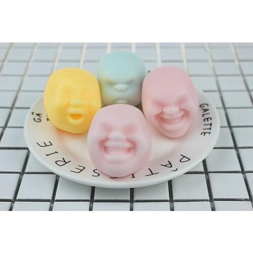Human Face Emotion Vent Ball Toy Resin Silicone Relax Doll Adult Stress Relieve Novelty Toy Antistress Funny Ball For Gift