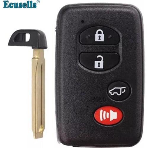Smart 3+1 button Remote Key ASK433MHz-A433-ID74-WD03 WD04- for Toyota Camry Yaris RAV4 Reiz Vios 2008-2013 Emergency Key TOY48