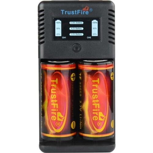 TrustFire TR-019 2A USB Battery Charger Fast Charging 2 Slots Lithium Battery Charger for 10440 14500 16340 18650 26650 32650