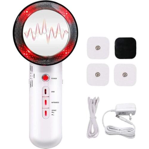 Face Reduction 3 in 1 EMS Infrared Ultrasonic body Massager Anti cellulite Fat Burner Weight Loss Infrared Slimming Machine