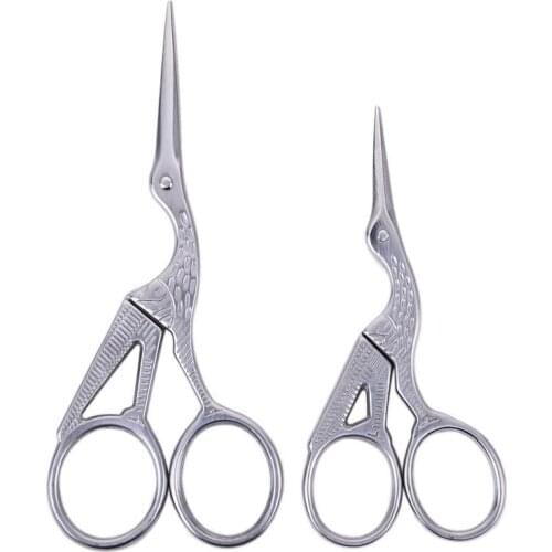 ZAKKA Cross Stitch European Retro Classic Vintage Antique Craft Gold Sewing Crane Tailor Scissor Handicraft DIY Home Tool