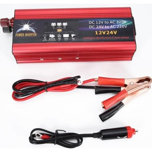 High Sensibility Inverter Rust-proof 6000W 12V/24V Red Power Anti-corrosion Converter Adapter for Automobile Accessories