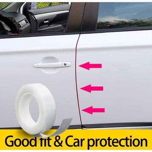 Door Scratch Protector Styling Mouldings Paint Protective Film Anti-scratch Wrap Sticker 1.5cmx5m Car Door Edges Guard