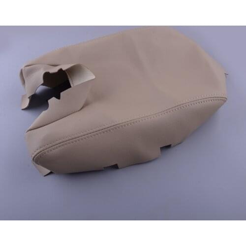 Car Interior Beige Central Console Lid Armrest Cover Protector Microfiber PU Fit for Acura TL 2009 2010 2011 2012