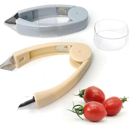 Fruit Strawberry Tweezer Leaf Pineapple Peeler Eye Slicer Seed Multi-function Cutter Stem Remover Gadget Tweezer Kitchen Tool