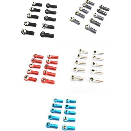 10Pcs Metal M2.5 Link Tie Rod End Ball Joint for Wltoys A959 12428 144001 WPL C24 MN D90 MN99S RC Car Parts