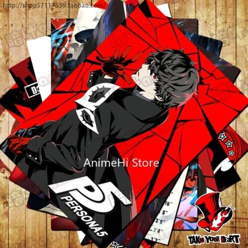 10 pcs/set Anime Persona 5 posters Amamiya Ren Kurusu Akira Anne Takamaki wall pictures for Colletion A3 42x29CM Stickers