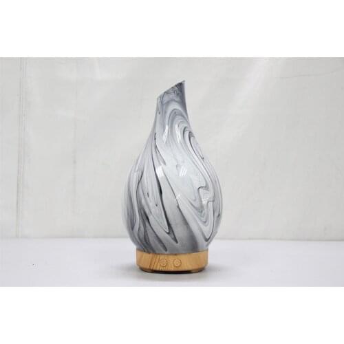 100 ml Marbling Glass Ultrasonic Air Humidifier with LED Night Aroma Lamp Aromatherapy Essential Oil Diffuser for Room Bedroom