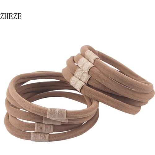 20Pcs/Lot Skinny Elastic Nylon Hairband With Hoop For Hair Clips Candy Color Chic DIY Accessories Fashion Headwear