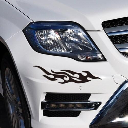 3 Pairs Customizable Fire Flame Stickers Decal Car-styling For Ford Focus Cruze Rio Skoda Octavia MAZDA CX-5 car accessories