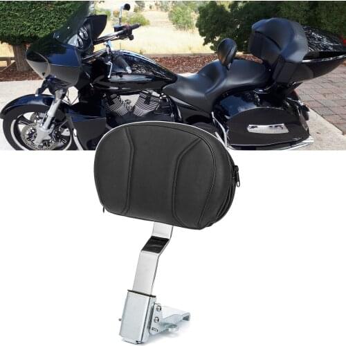 Quick-Release Plug-In Driver Rider Backrest Pad Adjustable Kit Fit 2010-2017 Victory Cross Country