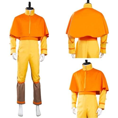 Avatar The Last Airbender Avatar Aang Cosplay Costume Jumpsuit Halloween Outfit