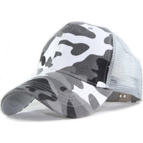 Camouflage Ponytail Baseball Cap Messy Bun Hats For Women Men Snapback Caps Casual Summer Sun Visor Outdoor Hat Gorras Casquette