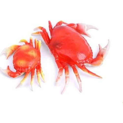 Wooden toy kitchens Simulation Big Crab Flower Crabs Seafood Model Animal Toy Cabinet Supermarket Display Hotel Decoration