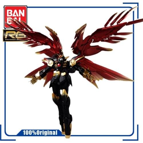 BANDAI RG 1/144 WING GUNDAM ZERO EW Lelouch Lamperouge Black Color Assembly Model Action Toy Figures Childrens Gifts