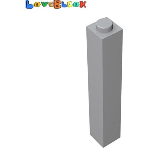 Brick 1x1x5 with Solid Stud Building Blocks MOC Parts DIY Toys Gift Creative Educational Compatible 2453 For Kids 10pcs/Lot