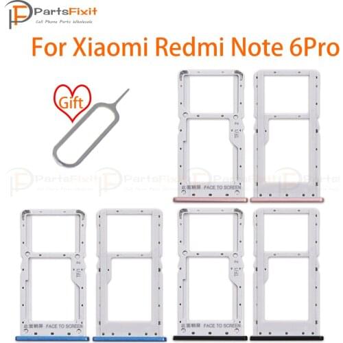 SIM Card Tray for Redmi Note6pro SIM Card Slot + Micro SD Card Tray for Redmi Note 6pro Replacement Parts with free Eject Pin
