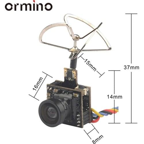Ormino 5.8G 25mw 32CH Mini Tiny AV Transmitter TX with 520TVL Camera for DIY Indoor Brushed Racing Drone FPV Better Than FX797T