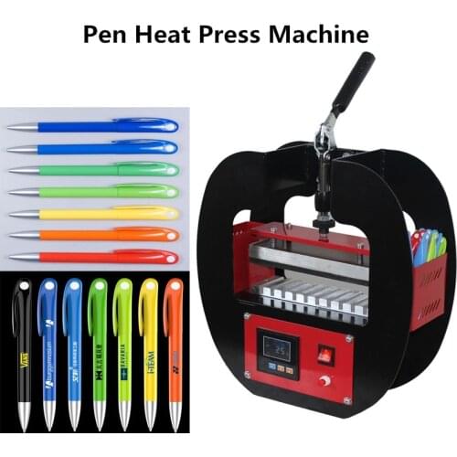 New Style 10 Workplates LCD Panel Hot stamp Printer Ballpoint Logo Printing Small Sublimation Transfer Pen Heat Press Machine