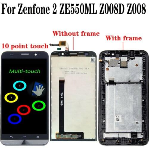 Original 5.5" For Asus Zenfone 2 ZE550ML Z008D Z008 LCD Display Touch Screen