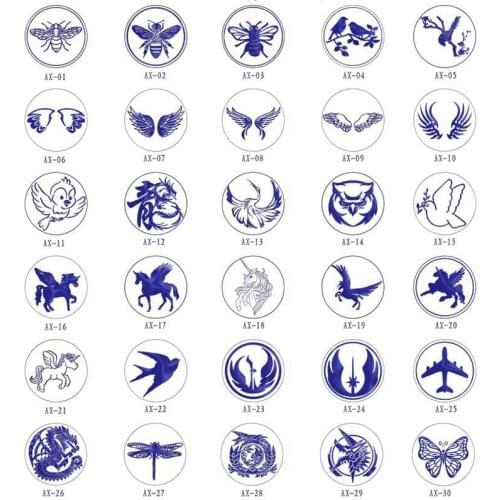 Fly Wing Stamp Head Custom DIY Animals Heads Wax Seal Stamps Postage Journal Package Wedding Date Gifts Envelope Arts Tools