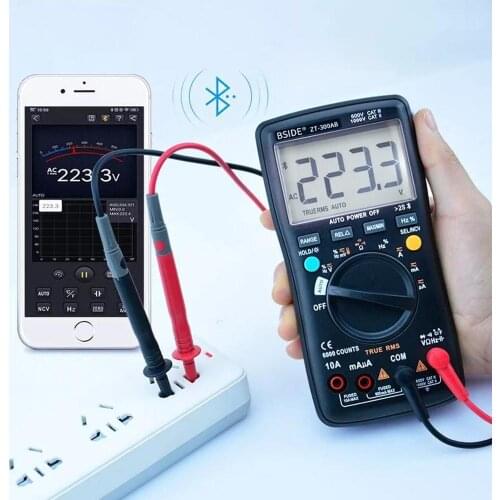 Portable Digital Multimeter Wireless Ammeter True RMS Auto Rang Intelligent Analog Voltmeter Capacitor Tester DIY Tool