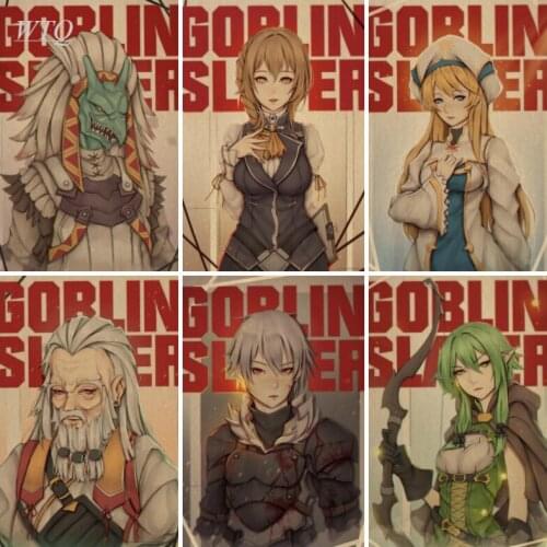 Retro Poster Japan Anime Goblin Slayer Anime Posters Wall Decor Home Decor Wall Art Canvas Painting Photos for Childrens Room