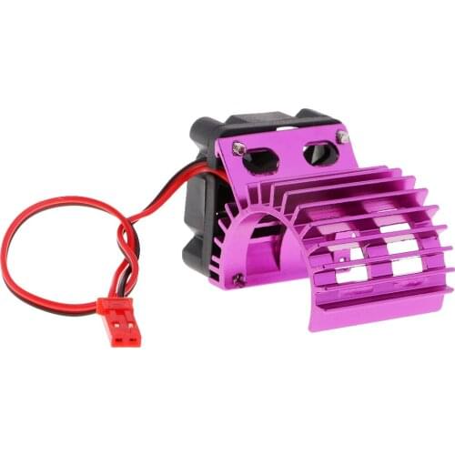 24-28mm Brushless Motor Heat Sink With Cooling Fan For RC Model Car Purple